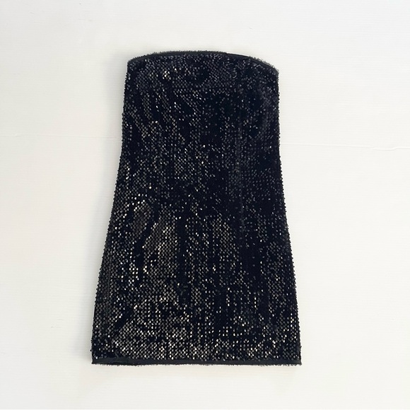 Zadig & Voltaire Raleg Tube Sequin Mini Dress Black - Picture 3 of 16